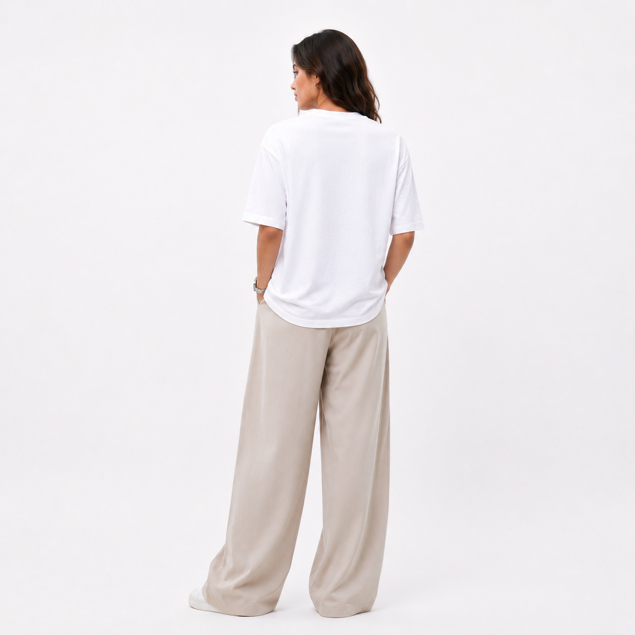 Nitaliya Luxe Premium Cotton T-Shirt Back View